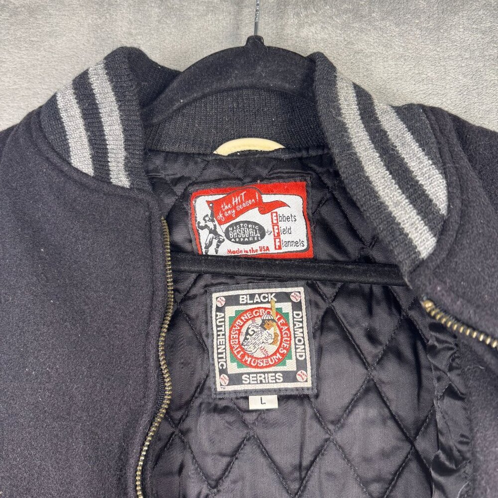 Vintage 90s Baseball Jacket Wool Leather Varsity Bomber Collegiate Quilt Lined - Picture 5 of 10